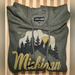 Michigan Hoodie - Unisex Adult Size LG - Sweatshirt - State of Mine - Pullover